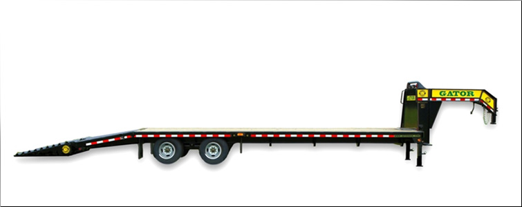Gooseneck Flat Bed Equipment Trailer | 20 Foot + 5 Foot Flat Bed Gooseneck Equipment Trailer For Sale   Roane County, Tennessee